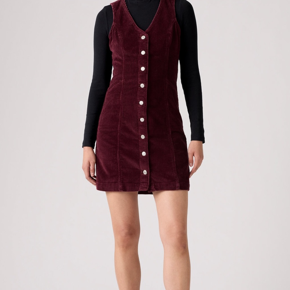 Levis Vianna Denim Button-Front Vest Dress size L